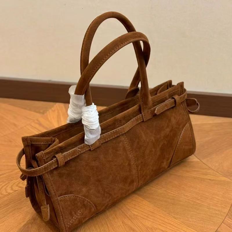 New High Quality Suede Underarm Bag Suede Velvet Retro European and American Style Women's Luxury Bag Trendy Designer Bag
