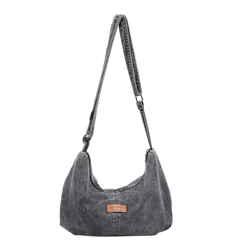 Women's New Shoulder Simple Ladies Cross-border Denim Dumpling College Student Fashion Canvas Bag