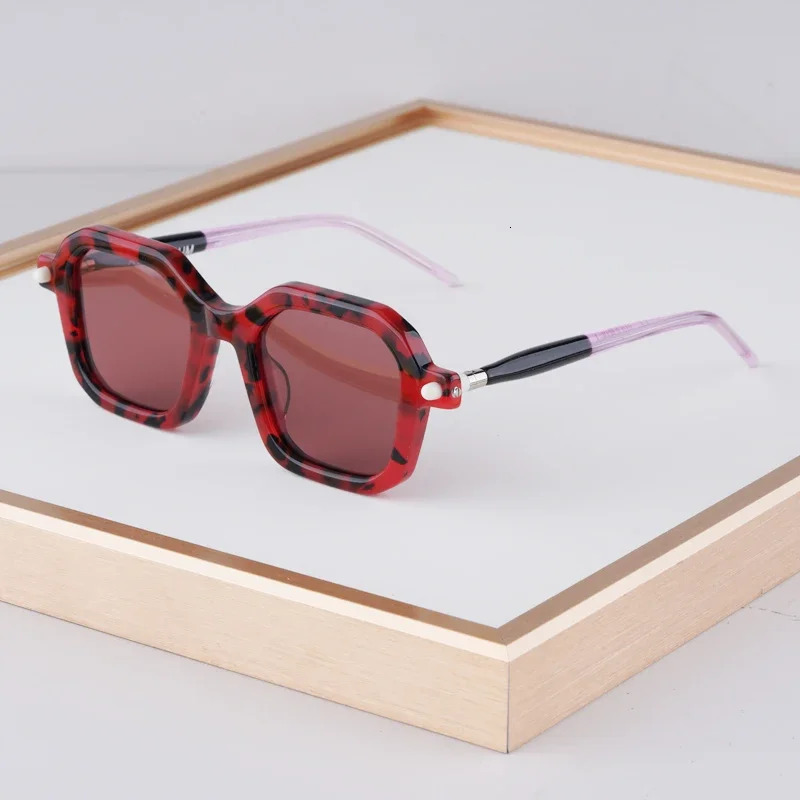 KUB Maske P9 Acetate Sunglasses Mens Handmade Irregular Square German n High end Fashion Classic Women 250410