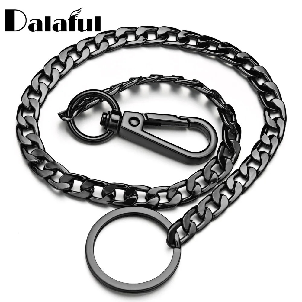 42CM long metal keychain wallet belt chain rock punk Trouser Hipster pants Jean HipHop jewelry mens K414 250410
