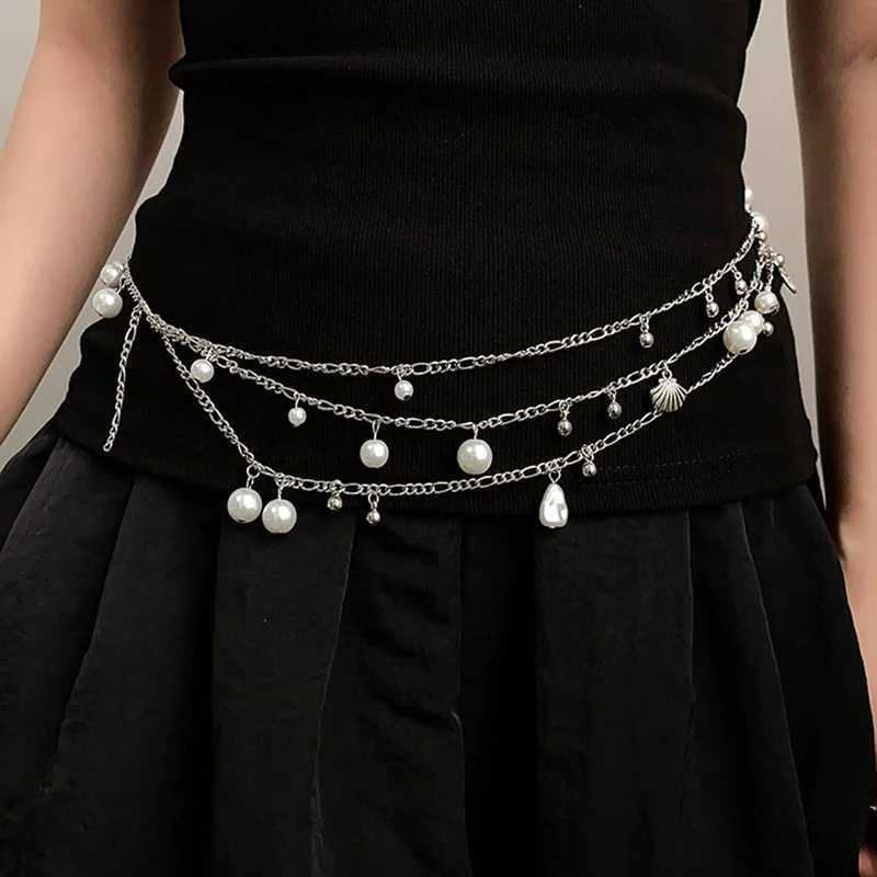 Jewelry Mtilayer Tassels Pearl Waist Chain Used for Stylish Retro Role Playing Body Accessories Party Retro Sexy Belt X250410