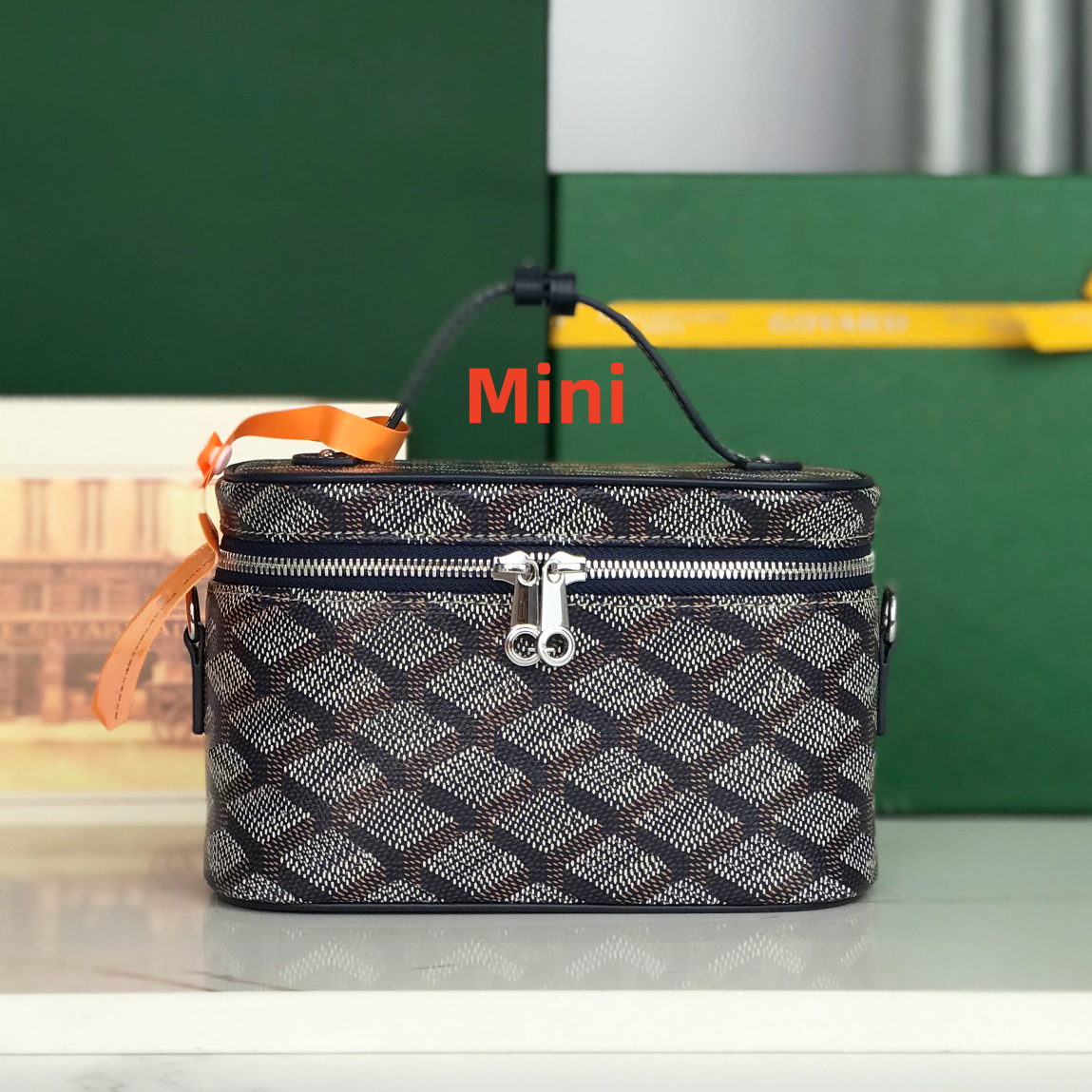 High quality handbags MUSE mini vanity bag Luxury Designer makeup bags tote Womens mens crossbody Shoulder bag fashion leather cosmetic bag green Evening Bags