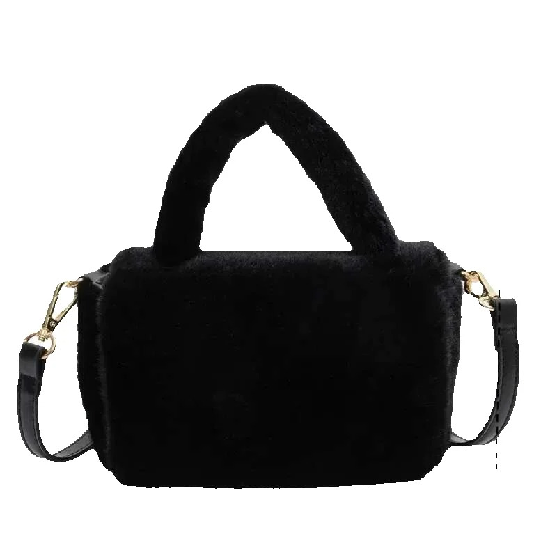 New Free Shipping Designer Bag High Quality Winter Plush Fashion Soft Faux Fur Small Womens Shoulder Cross Body Wallet Trend Handbag