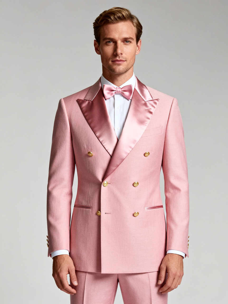 High Quality Wedding Groom Tuxedos 2 Pieces Jacket Pants Double Breasted Peaked Lapel Formal Occasion Dinner Party Customized