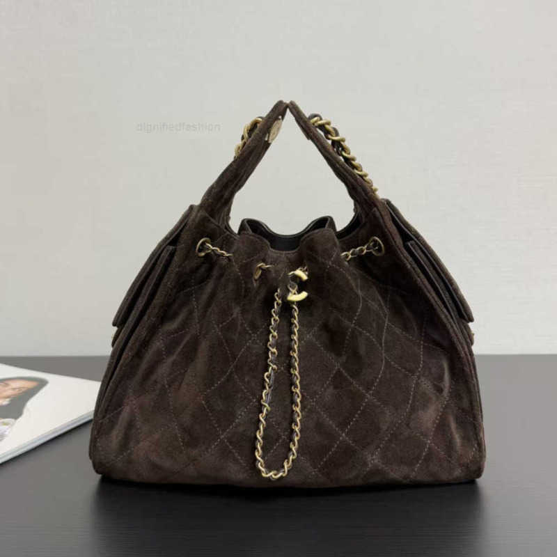 Hot Designer Denim Brown Handbags 2025 Designer Bag String Bucket Tote Large Hobo Suede Leather Gray Casual Dia Lattice Long Chain Crossbody Fashion Brand 25C.