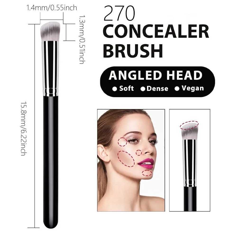 Professional Concealer Brush - Flat Round Head Foundation Concealer Makeup Brush for Under Eye Face Contour Detail Coverage L251110