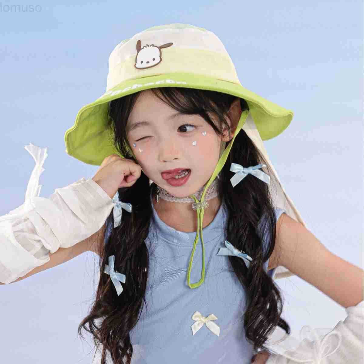 Sanrio Genuine Childrens Cartoon Cute Versatile Sun Protection UV Protection Summer Sunshade Fisherman Hat H251110
