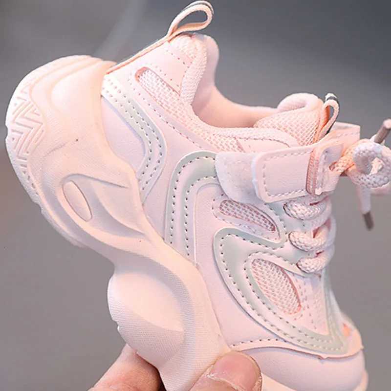 Children Spring Autumn New Sneakers Kids Mesh Breathable Fashion Convenient HoopLoop Tenis All-match Thick Sole Casual Shoes W251110