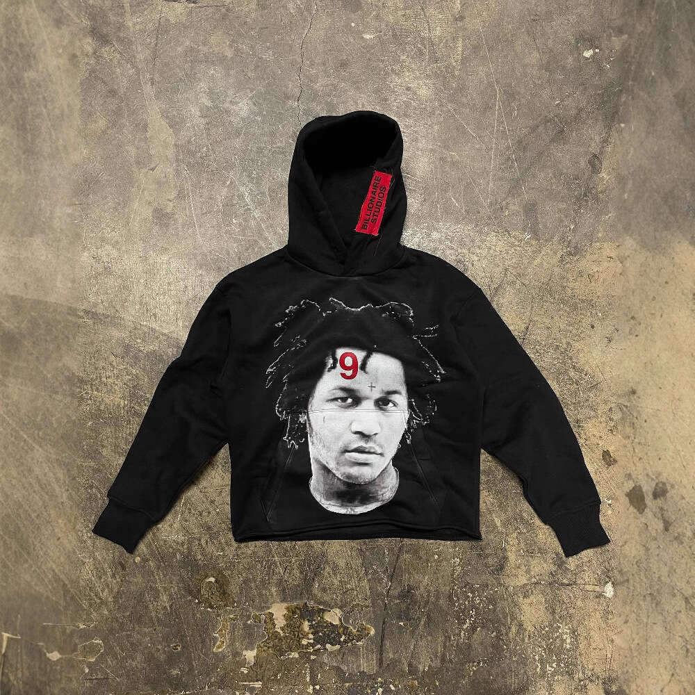 Number 9 letter printed street spring versatile character personality hoodie