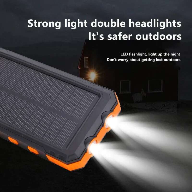 20000mAh Solar Power Bank Portable Large Capacity Charger Compatible with IOS Android USB-A and USB-C Fast Charging