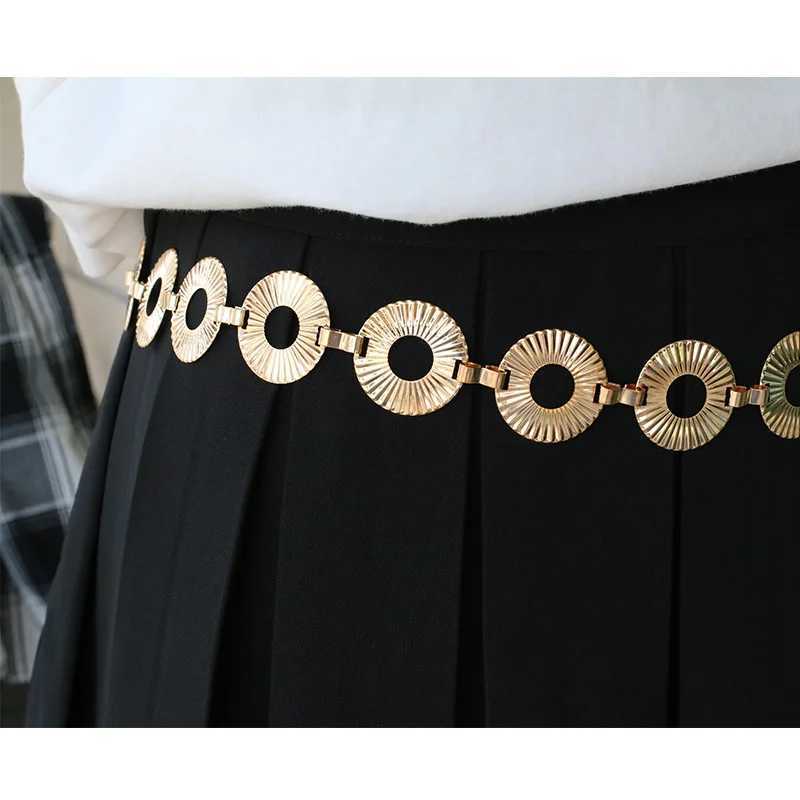 Wens Fashion Circle Metal Chain Belt Womens Hip New Girl Ketting Riem X250410