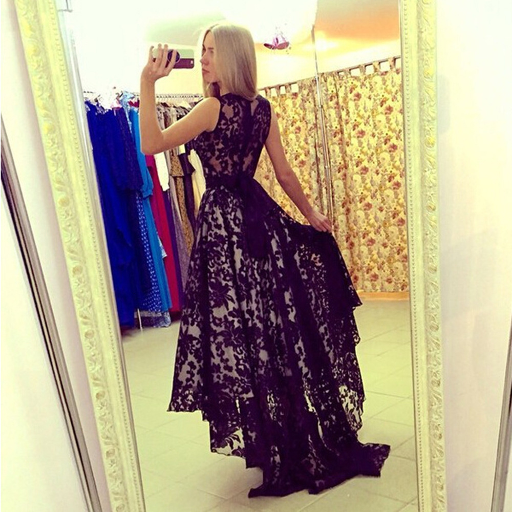 Summer New Line Sleeveless Wrap Chest Asymmetric Bottom Swallowtail Slim Fit Sexy Dress