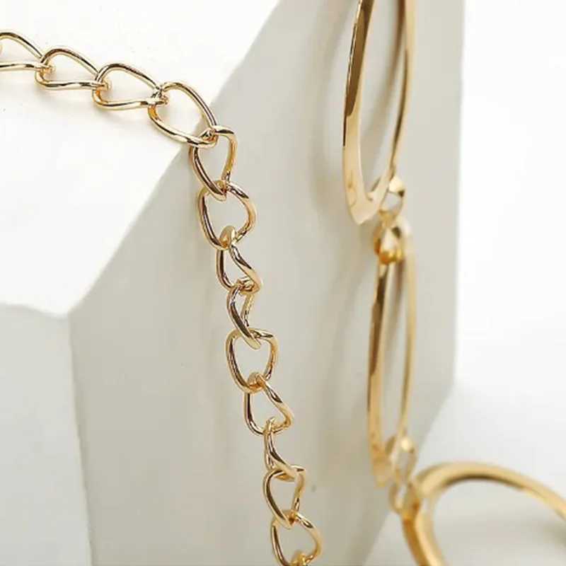 New metal round chain waist belt suitable for warm gold silver round waist chain Fem girl adjustable thin waist belt dress accessories X250410