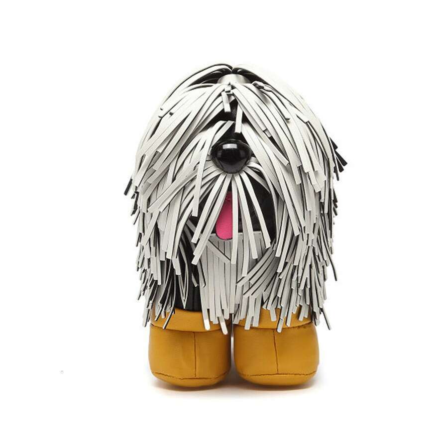 Personalized Creative Animal for Women New Fashion Tassel Puppy Design Sense Collie Crossbody Small Bag