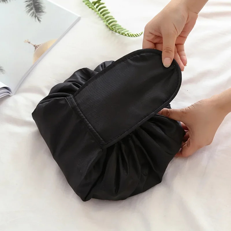 Women Drawstring Cosmetic Bag Travel Storage Makeup Bag Organizer Female Make Up Pouch Portable Waterproof Toiletry Beauty Case 251110