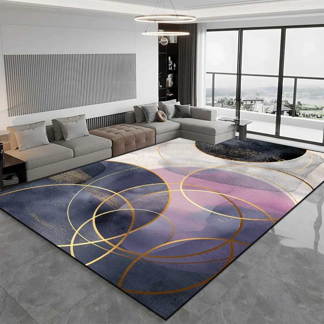 Large Carpets for Living Room Modern Light Luxury Bedroom Decoration Rugs Customized Thickened Floor Mat Lounge Rug Y251110