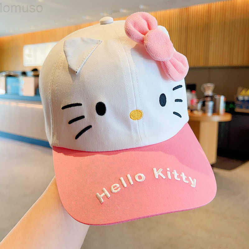 Sanrio Kuromi Childrens Cartoon Baseball Cap Boys and Girls Versatile Fashion Trendy Summer Sun Protection Visor Cap H251110