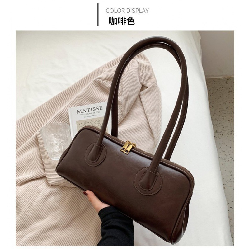 Trendy Women's Bags Wholesale Fashion Versatile Shoulder Underarm High-end Handbag Baguette Bag