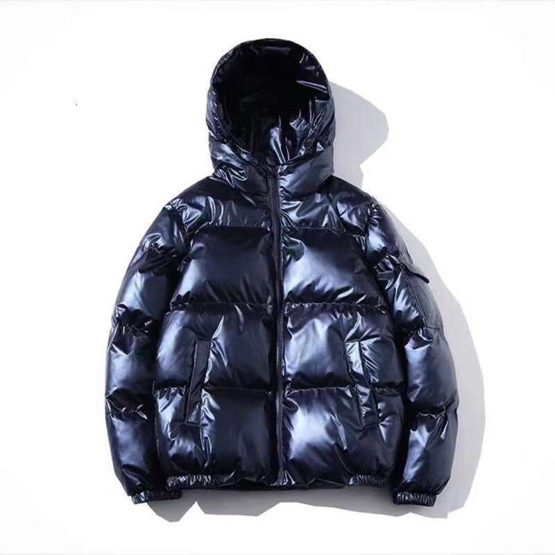 2021 Winter Fashion Thickened Glossy For Men Loose Hooded Cotton Coat Casual Couple Puffer Jacket fddb 0e05