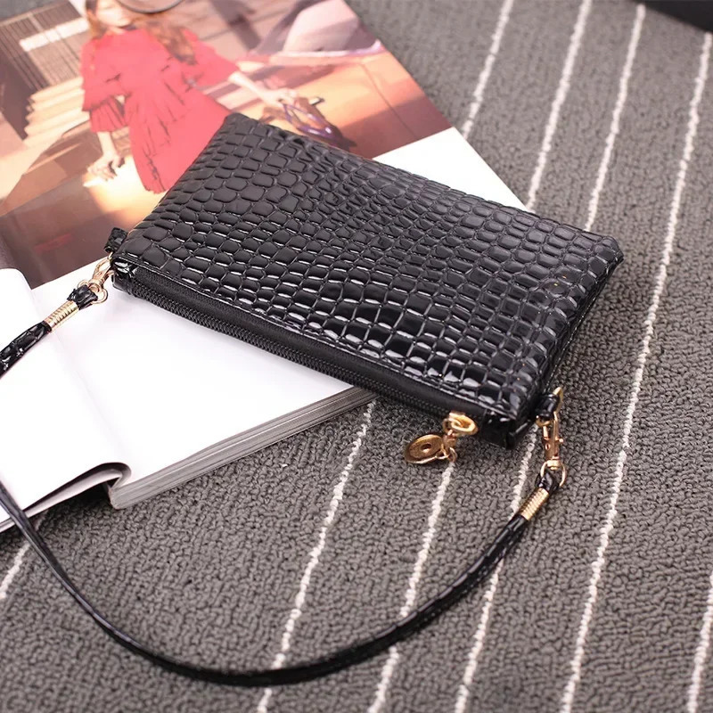 Pu Leather Small Bag 2025 Fashion Shoulder Crossbody Bag Women Crocodile Pattern Mobile Coin Purse Girls Purses and Handbags R251110