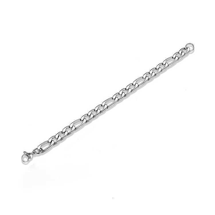5mm Stainless Steel Figaro Chain Bracelet For Men Simple Silver Color NK Chain Women Bracelet Hip Hop Jewelry Party AccessoriesT251110