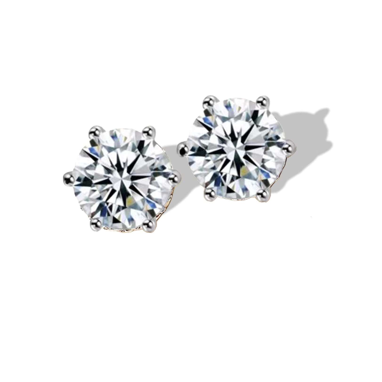 Linyin Moissanite Jewelry Stud Earrings Price 925 Sterling Silver Wholesale Customized with GRA Cer for Wedding Gift Party Women