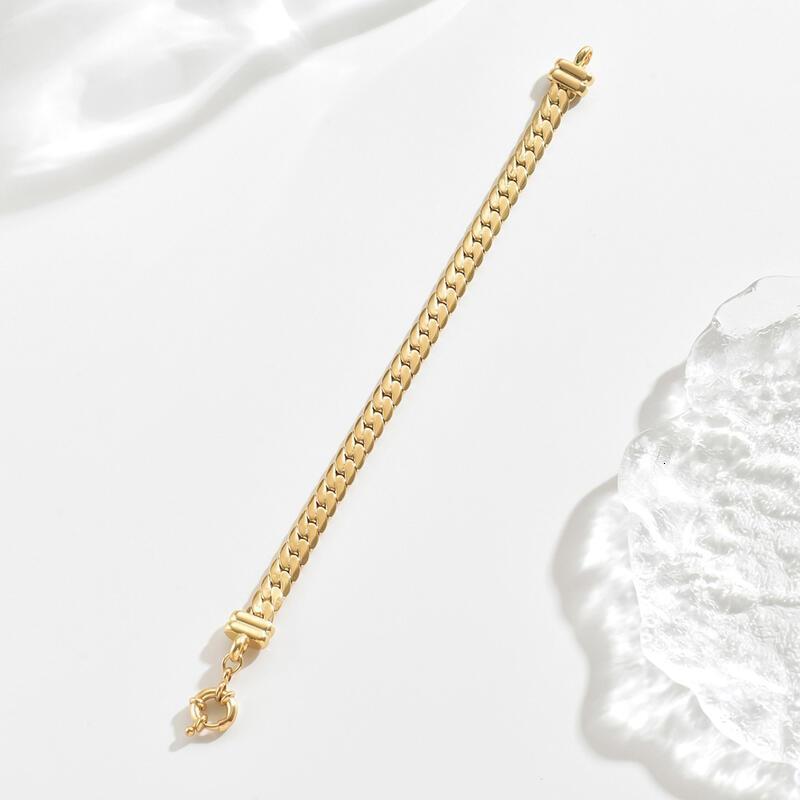 Classic Gold-Plated Chain Bracelet Minimalist Style For Everyday Elegance TY