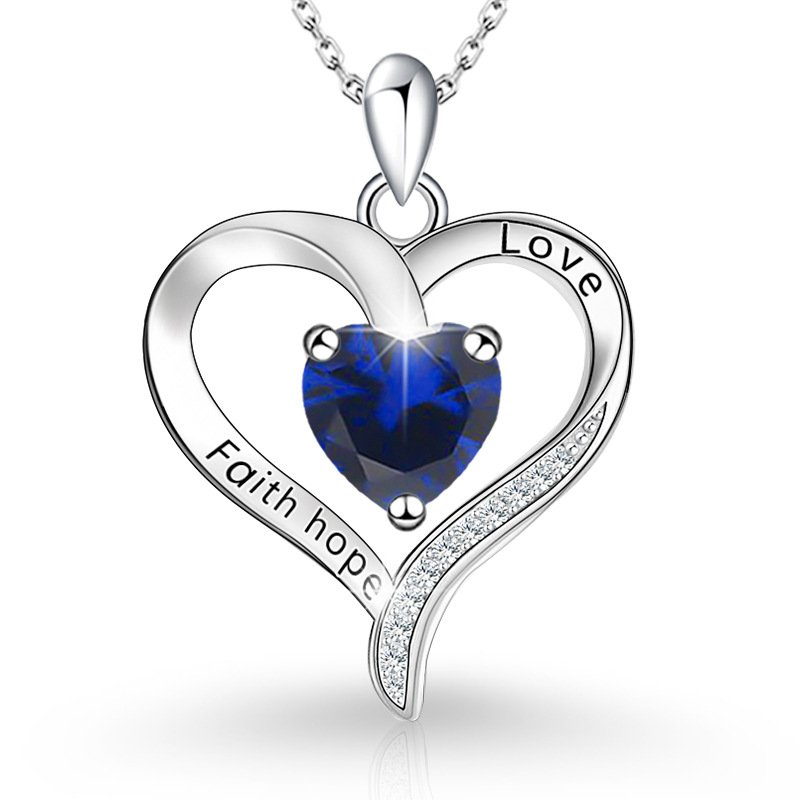 moissanite chain designer necklace designer necklace for woman luxury jewelry chain women s925 sterling silver double-layer heart-shaped twelve births