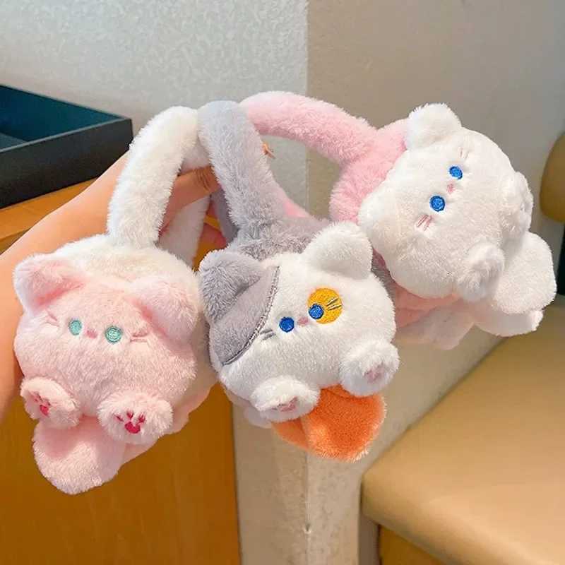 Cartoon Cat Winter Earmuffs For Children Girls Lovely Warm Plush Ear Muffs Soft Comfortable Ear Protection Earmuffs Fashion Gift W251110