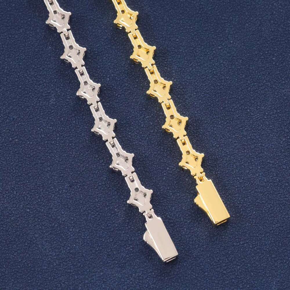 Hot Selg Unisex 3mm Iced Honeycomb Bracelet and IIced Out wer Tennis Chains Fine Chain & k Necklace