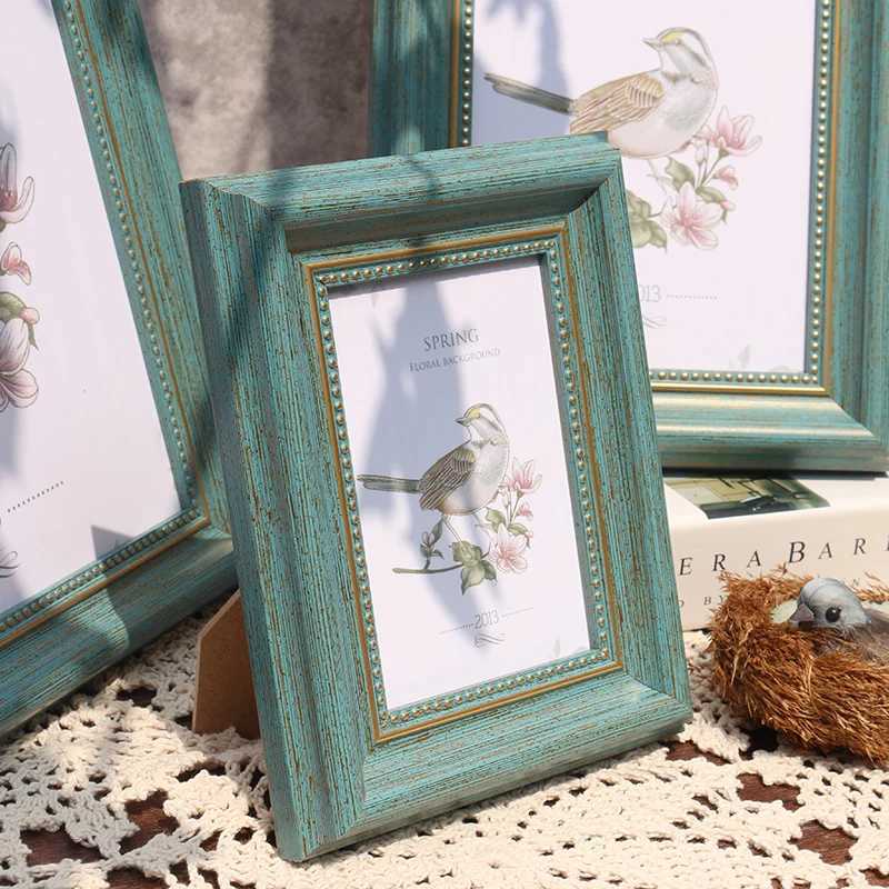 Retro Style Home Setting 1 Pc American Desktop Decoration Decor Photo Frame On Background Wall L251110 H260306