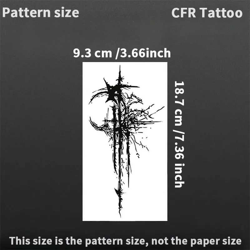 Black Moon Forest Tattoo Stickers Mens and Womens Tattoos Cheap Y2K Fake Tattoos Waterproof Temporary Tattoo Wholesale Punk W250410