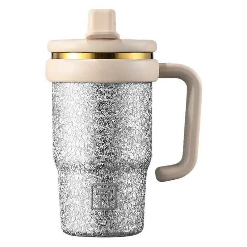 Fashionable cup High-appearation-ll Titanium Ion Inner Liner nt Insated Cup Men and Wens Cup Student Portable Large-capacity Cup Y251110