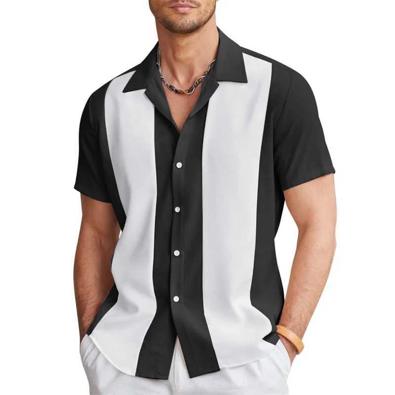 Mens shirt pattern 3D printed short sleeved casual outdoor Hawaiian mens button up shirt soft and comfortable material X250410