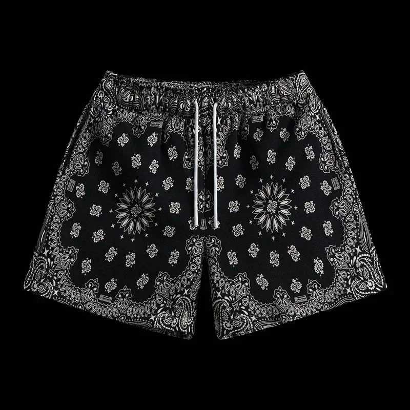 Cool ice shorts with open top graphic for mens casual daily beach shorts Hawaiian beach swim pants and swim pants X250410
