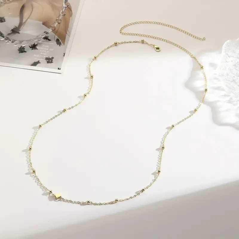 Girls Simple Beaded Belly Chains for Wen Fashion Golden Beach Bikini Single Chain Waist Jewelry Accessories X250410