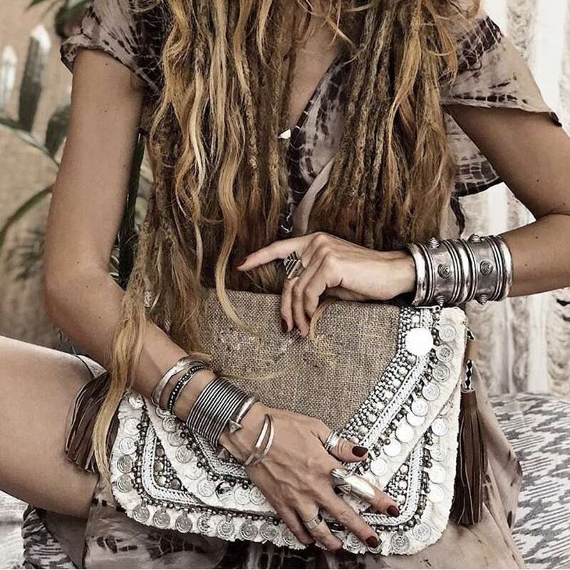 DOYUTIG Brand Summer Fresh Bohemia Design Indian Handmade Cross-body & Clutches Women's Antique Ethnic Embroidery Bags F759