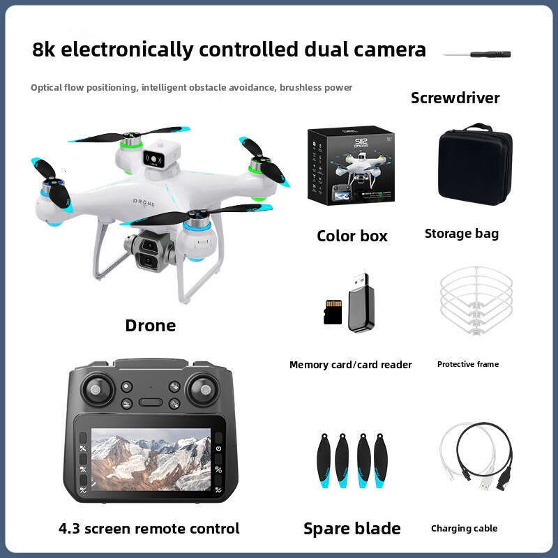 Cross-Border New Product S112 With Large Screen Brushless Drone Aerial Photography HD 8K Long Endurance Remote Control Aircraft