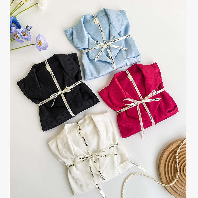 2025 Designer Pajamas Womens Sleepwear 2 Pieces Set Spring Autumn Long Sleeves Satin Silk Ladies Luxury Pyjamas Winter Homewear