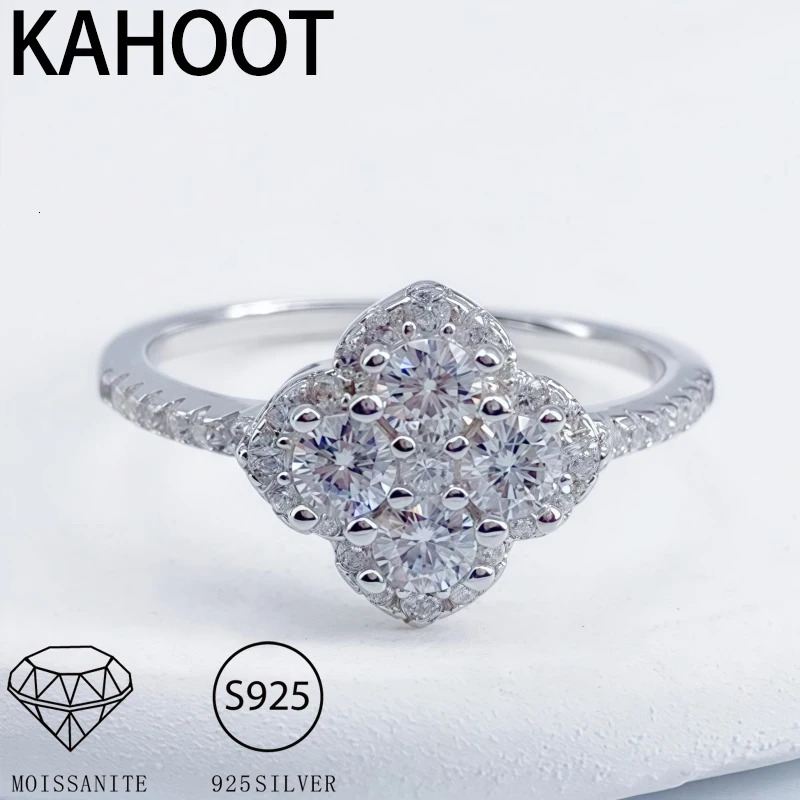 S925 Sterling Silver 04 Carat Ring Four Leaf Clover Pure Silver Jewelry 251103