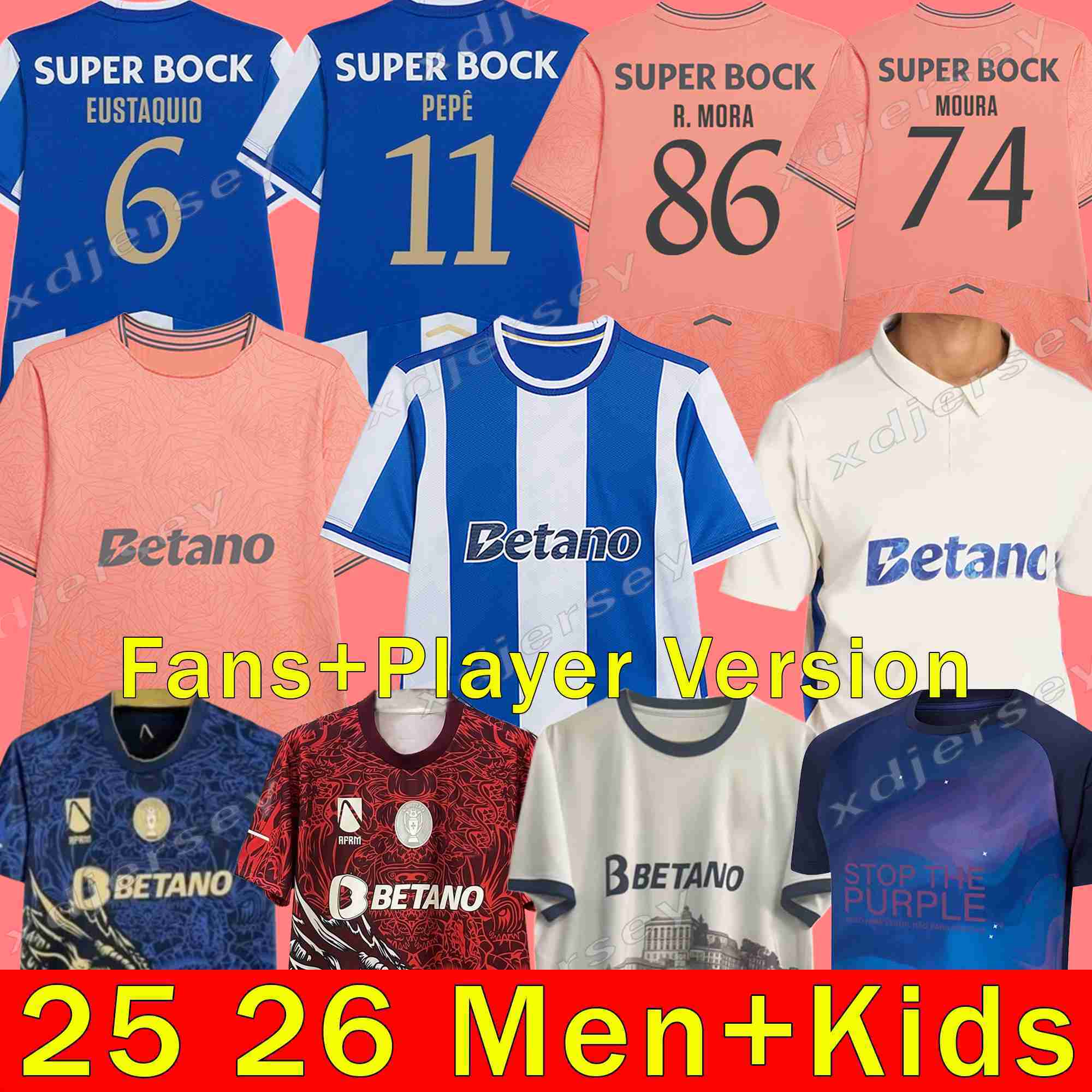 2025 2026 FC Portos soccer jerseys EVANILSON Dragon OTAVIO Fan player version PEPE SERGIO OLIVEIRA MEHDI LUIS DIAZ MATHEUS VITINHA kids kits football 