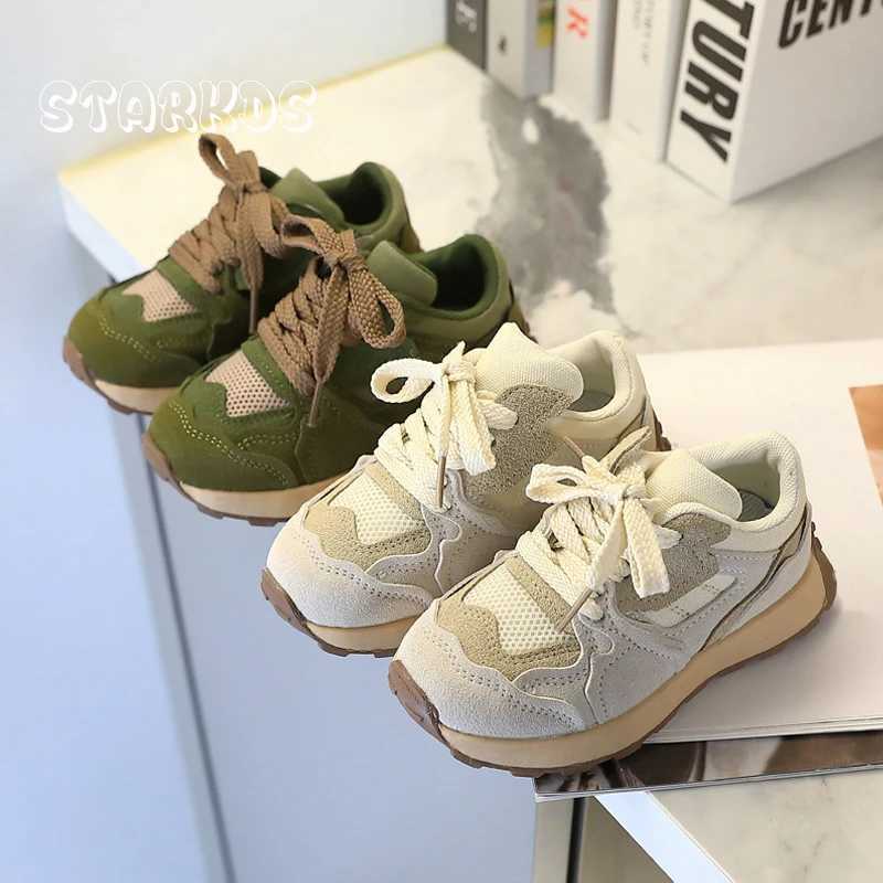 2023 Spring New Kids Sport Sneakers Boys Slip-on Trainers Children Classic Brand Design Chunky Tennis Girls Casual Travel Shoes W251110