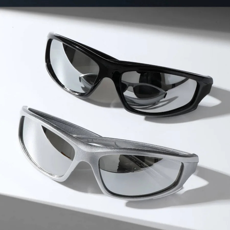 2PCS Square Frame Mens Sunglasses Set Y2K Style Daily Street Summer Party Decoration Womens 250410