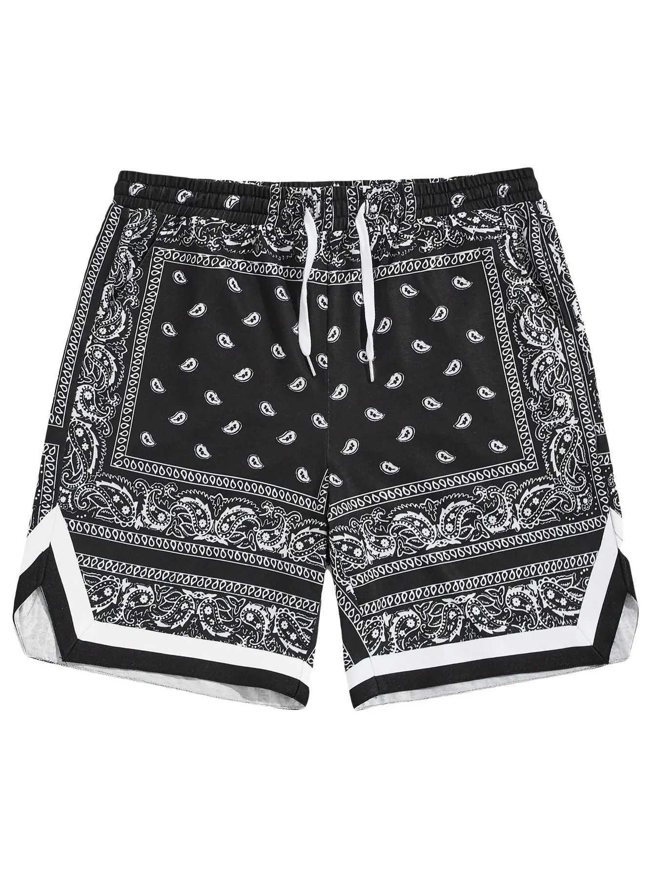 New Hawaiian style totem print summer mens shorts quick drying swimming shorts oversized casual beach shorts fashion trend mens shorts X250410