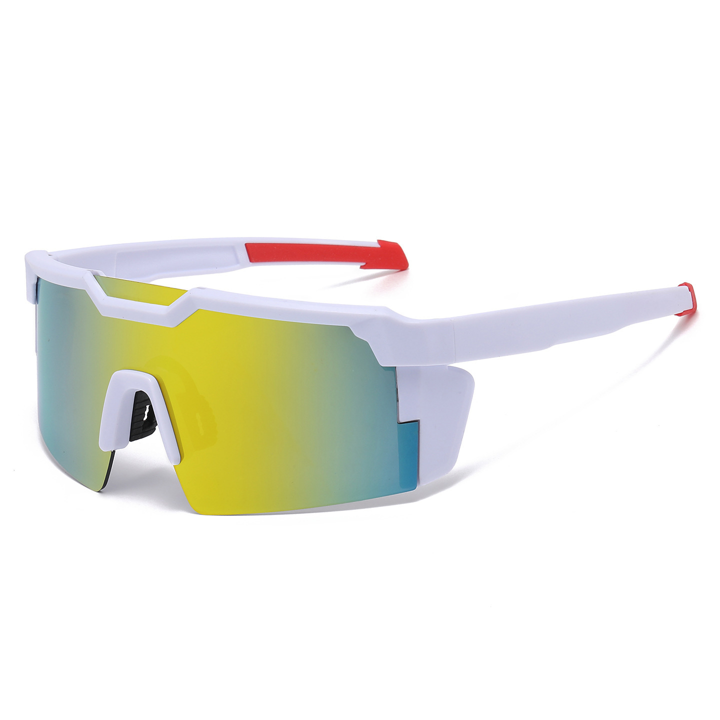 New Cross-Border Vibrant Cycling Sunglasses Windproof & UV-Protective Sunglasses European & American Outdoor Sports Coated Sunglasses