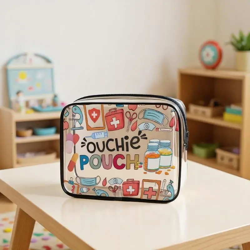 Medicine Cosmetic Bag Women Large Capacity Travel Organizer Easy Wipe Clean Toiletry Pouch Daily Use Trip Toiletry Travel Bag 251110