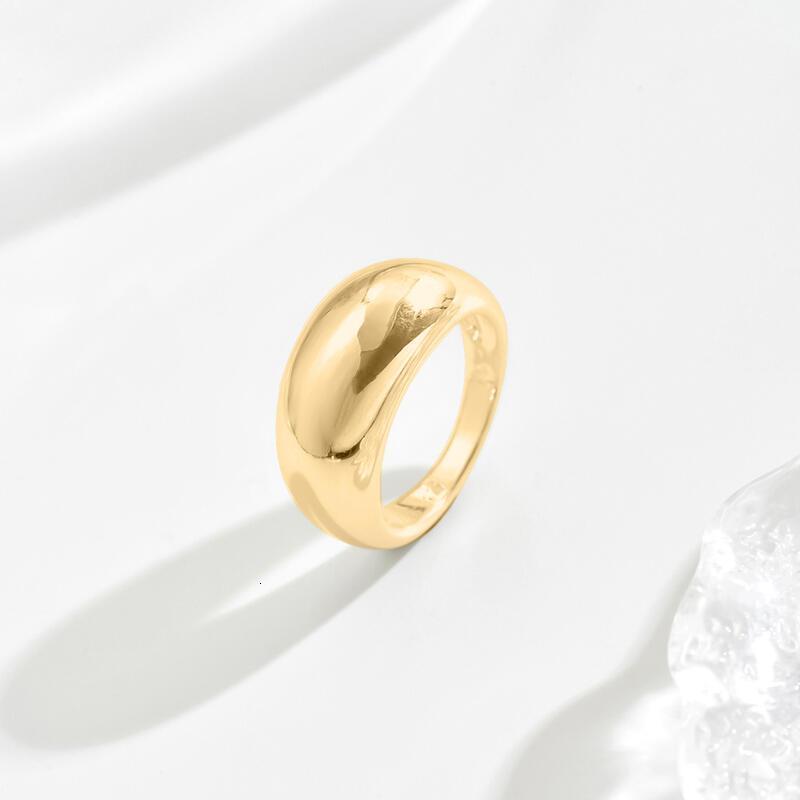 fashion accessories 14K Gold Plated Dome Ring TY high-quality jewelry