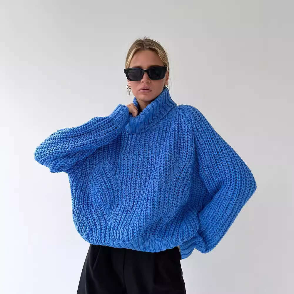 2024 European American autumn and winter new style elderly loose casual versatile long sleeved knitted sweater