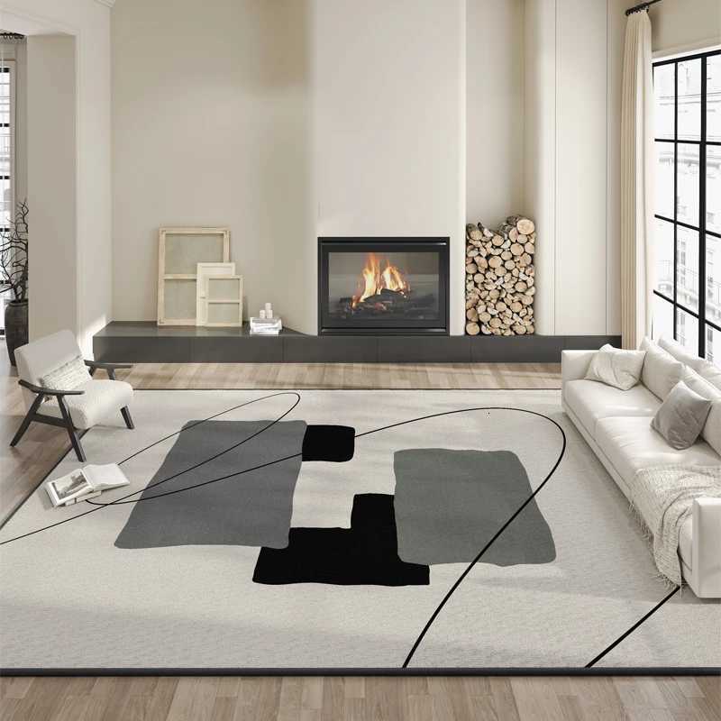 Light Luxury Living Room Decoration Striped Carpet Thicken Study Rug Home Cloakroom Anti-slip Mat Modern Style Rugs for Bedroom Y251110