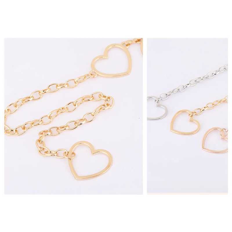 Wens Thin Waist Chain Belt Fashion Metal Foil Gold Chain Narrowband Chunky Frings Belt Cloth Accessories X250410